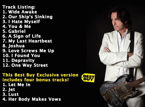 RICK SPRINGFIELD - Songs For The End Of The World [Tarot Edition] (2012) tracklist