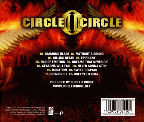 CIRCLE II CIRCLE - Seasons Will Fall (2013) back cover