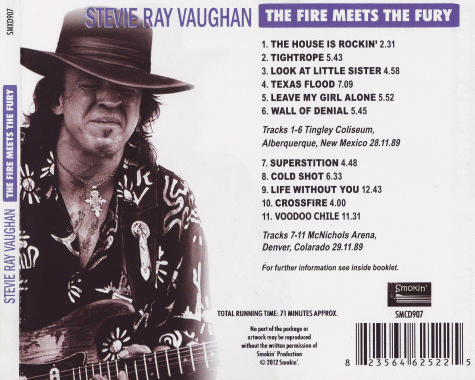 STEVIE RAY VAUGHAN - The Fire Meets The Fury (2012) back cover