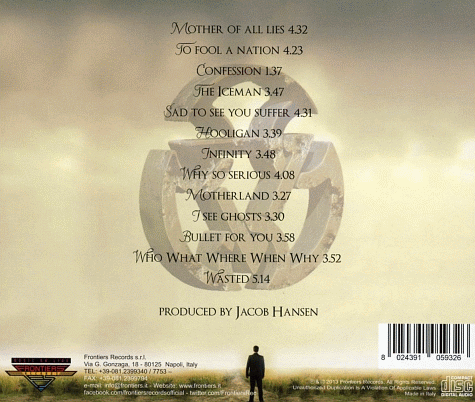 PRETTY MAIDS - Motherland (2013) back cover