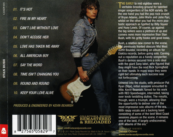 STAN BUSH - ST [Rock Candy remaster] (2011) back cover