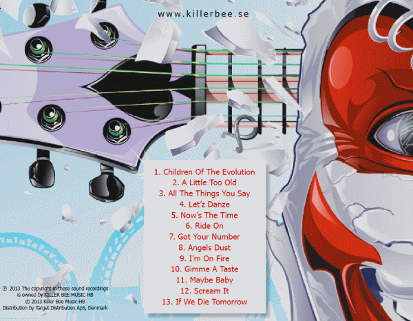 KILLER BEE - Evolutionary Children (2013) back cover