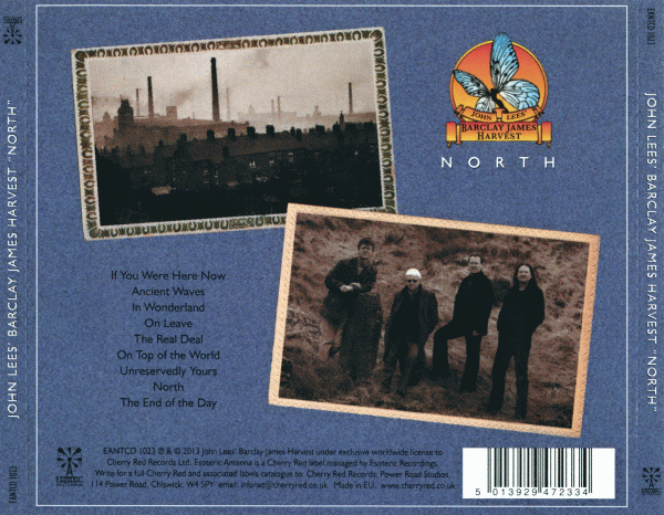 John Lees' BARCLAY JAMES HARVEST - North (2013) back cover