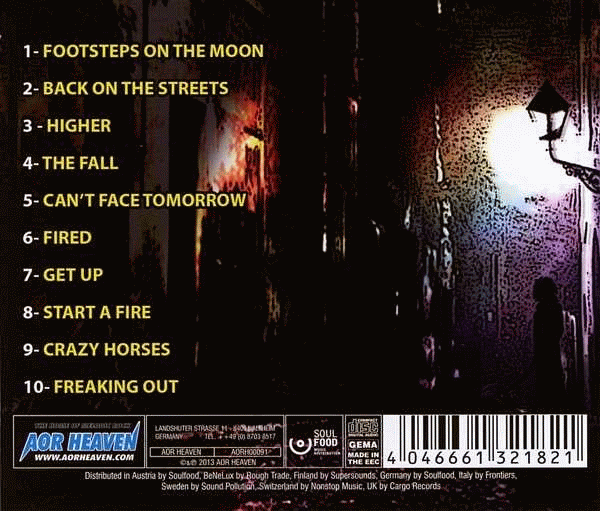 DOGFACE - Back On The Streets (2013) back cover