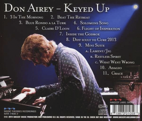 DON AIREY - Keyed Up (2014) back cover