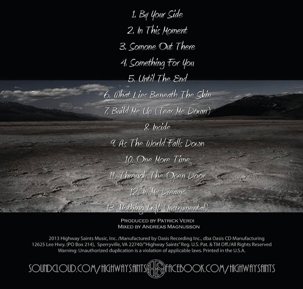 HIGHWAY SAINTS - Highway Saints (2014) back cover