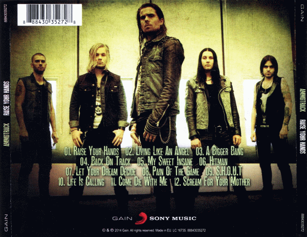 AMMOTRACK - Raise Your Hands (2014) back cover