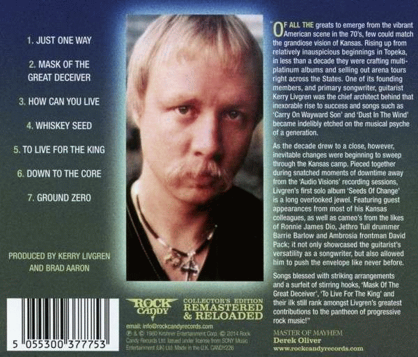 KERRY LIVGREN - Seeds Of Change [Rock Candy remaster] (2014) back cover