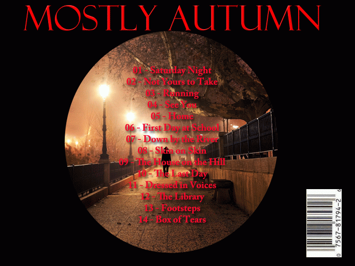 MOSTLY AUTUMN - Dressed In Voices (2014) back cover