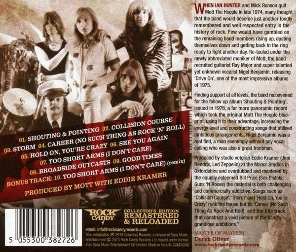 MOTT (The Hoople) - Shouting & Pointing [Rock Candy remaster] (2014) back cover