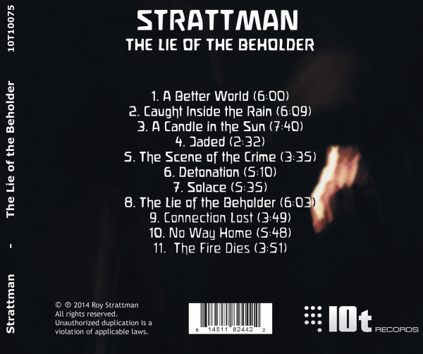 STRATTMAN - The Lie Of The Beholder (2014) back cover