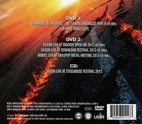 SAXON - Warriors Of The Road ; The Saxon Chronicles Part II (2014) back cover