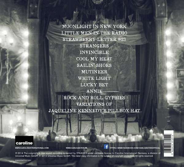 CARL CARLTON - Lights Out In Wonderland (2014) back cover