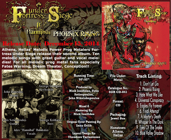 FORTRESS UNDER SIEGE - Phoenix Rising (2014) back