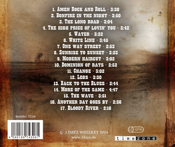 3 DAYZ WHIZKEY - Steam (2014) back cover