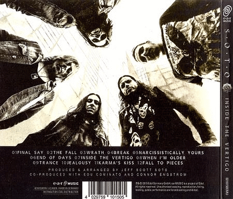 SOTO [Jeff Scott Soto] - Inside The Vertigo (2015) back cover