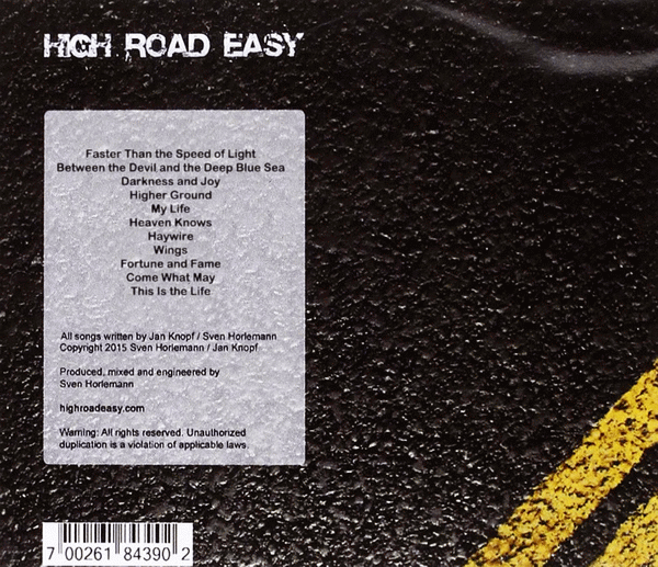 HIGH ROAD EASY - III (2015) back