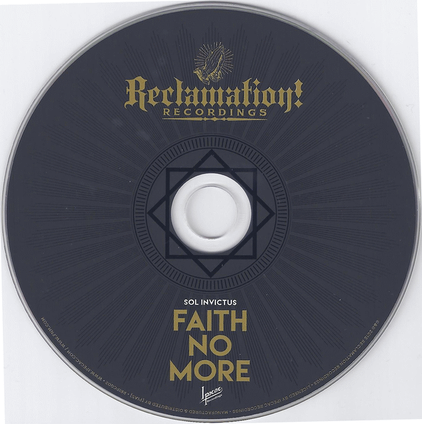 FAITH NO MORE - Sol Invictus [digipak +1] (2015) disc