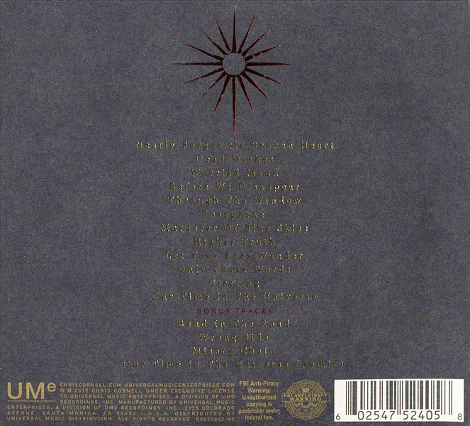 CHRIS CORNELL - Higher Truth [Deluxe Edition] (2015) back