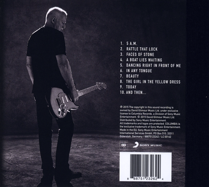 DAVID GILMOUR - Rattle That Lock (2015) back