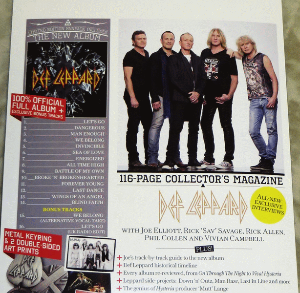 DEF LEPPARD - Def Leppard [UK Limited Edition Fanpack, 2015] pack photo