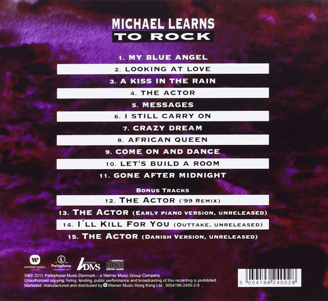 MICHAEL LEARNS TO ROCK - Michael Learns To Rock [Remastered +4] back