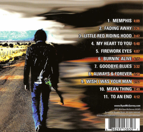 RYAN McGARVEY - The Road Chosen - digipak back