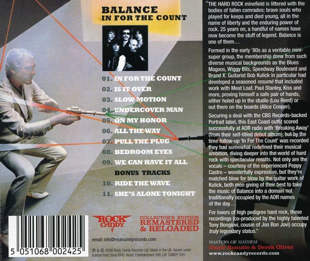 BALANCE - In For The Count [Rock Candy Remastered +2] back