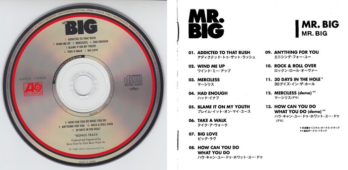 Mr. BIG - Mr. Big [Japanese Remaster SHM-CD +3] [Limited Release] booklet