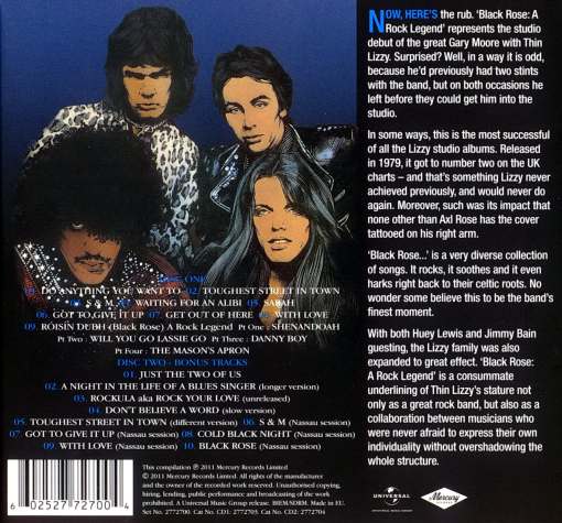 THIN LIZZY - Black Rose [2-CD Rock Candy remastered & production] back