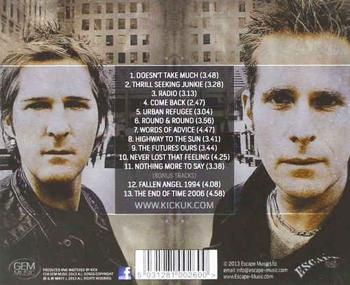 KICK - Memoirs [CD version exclusive bonus tracks] back