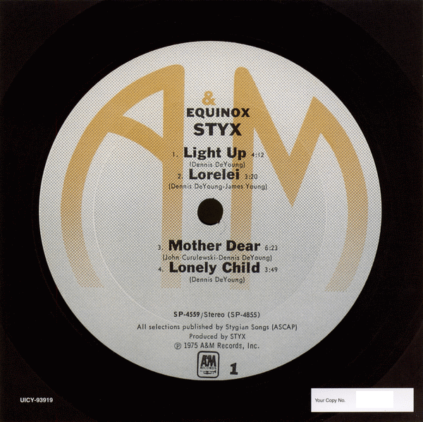 STYX - Equinox [Japanese remaster SHM-CD Limited Edition] inside