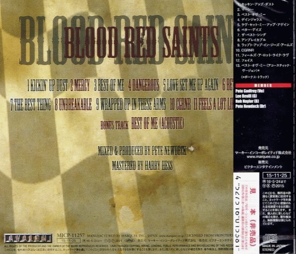 BLOOD RED SAINTS - Speedway [Japan edition +1] (2015) back