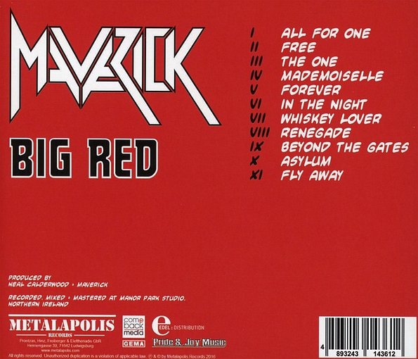 MAVERICK - Big Red (2016) back