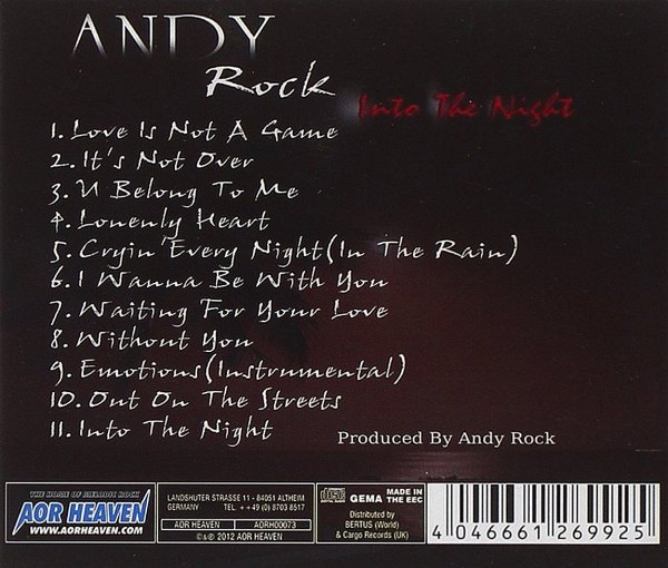 ANDY ROCK - Into The Night (2012) back