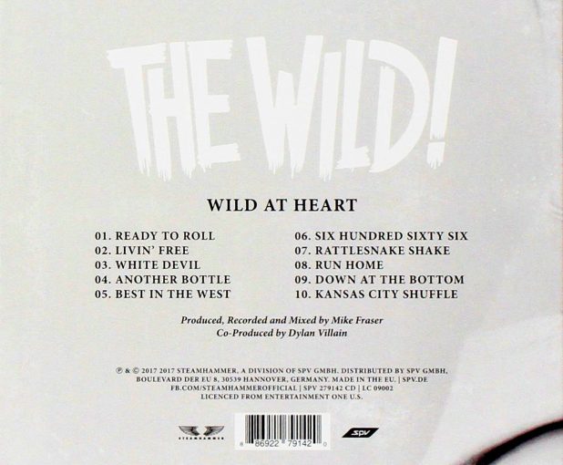 THE WILD! - Wild At Heart [digipak] (2017) back