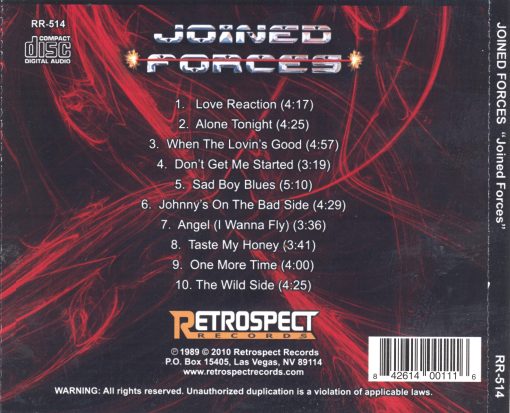 JOINED FORCES - Joined Forces [previously unreleased] back cover