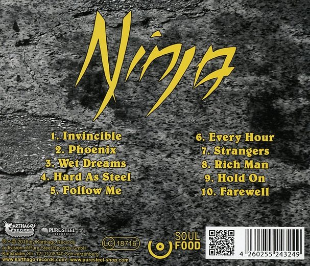 NINJA - Invincible [remastered numbered reissue] back