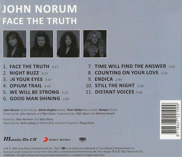 JOHN NORUM - Face The Truth {reissue} (2017) back