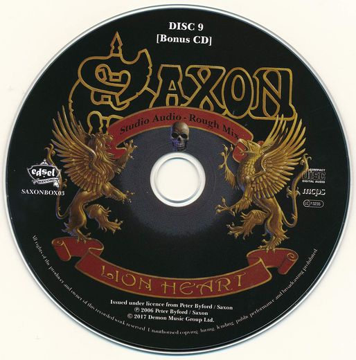 SAXON - Solid Book Of Rock; Disc 9 Lionheart +1 [Rough Mix] (2017) disc