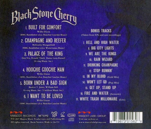 BLACK STONE CHERRY - Black To Blues (2017) back