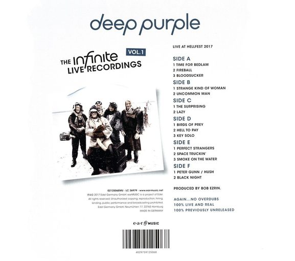 DEEP PURPLE - The Infinite Live Recordings, Vol. 1 (2017) back 