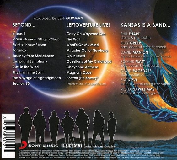 KANSAS - Leftoverture Live & Beyond [digipak] (2017) back