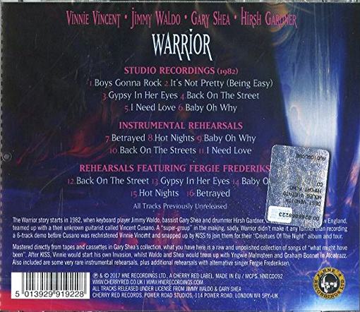 WARRIOR (feat. Vinnie Vincent) - Warrior (2017) back