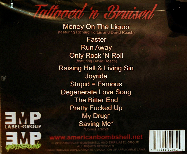 AMERICAN BOMBSHELL - Tattooed 'N Bruised (2019) back