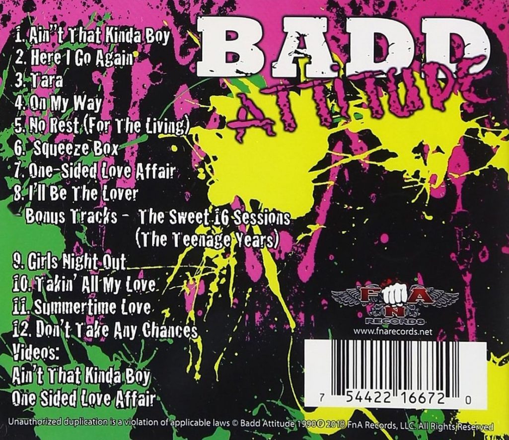 BADD ATTITUDE - Badd Attitude [complete recordings remastered] (2018) back
