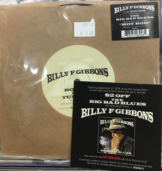 BILLY F GIBBONS (ZZ Top) - The Big Bad Blues (2018) disc