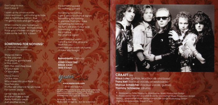 CRAAFT - Second Honeymoon [YesterRock remastered +3] booklet