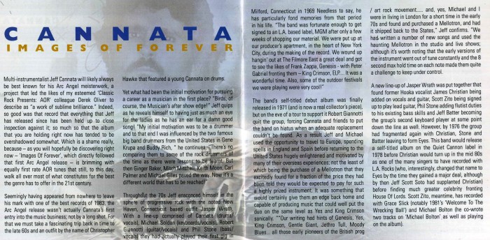 CANNATA - Images Of Forever [AOR Heaven Classix remastered +2] booklet