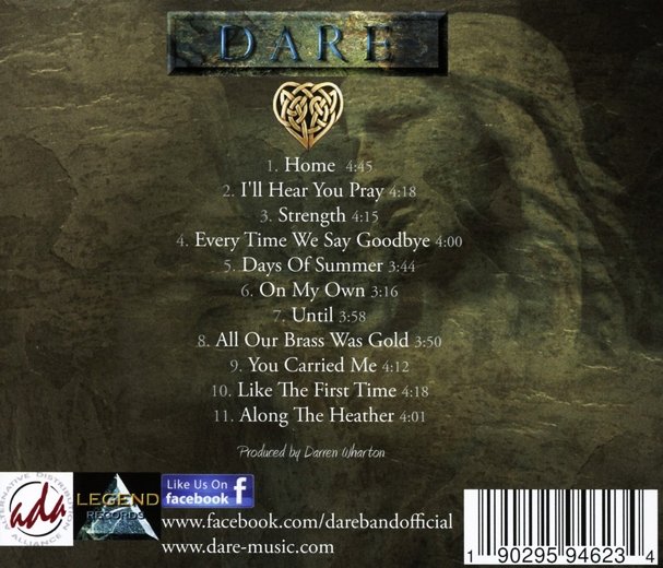 DARE - Sacred Ground (2016) back